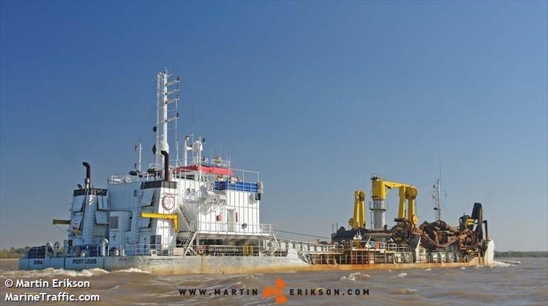 nina (Hopper Dredger) - IMO 9083237, MMSI 645147000, Call Sign 3BKG under the flag of Mauritius