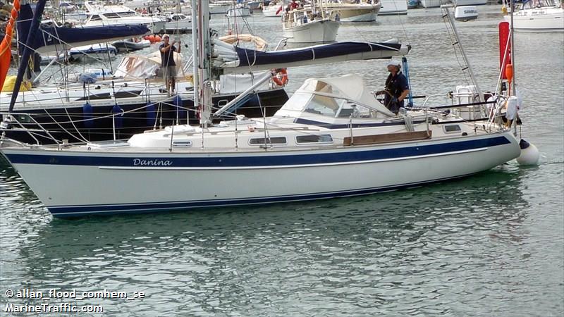 danina (Pleasure craft) - IMO , MMSI 211593570, Call Sign DHSE 2 under the flag of Germany