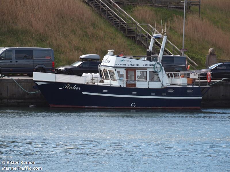 tinker (Pleasure craft) - IMO , MMSI 219006012, Call Sign OU8545 under the flag of Denmark