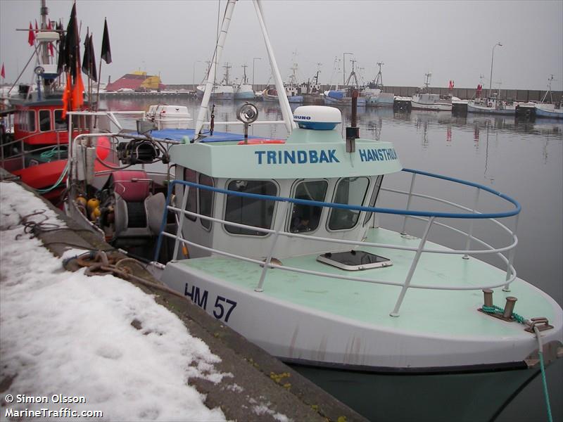 hm57 trindbak (Fishing vessel) - IMO , MMSI 219006552, Call Sign XPC7726 under the flag of Denmark