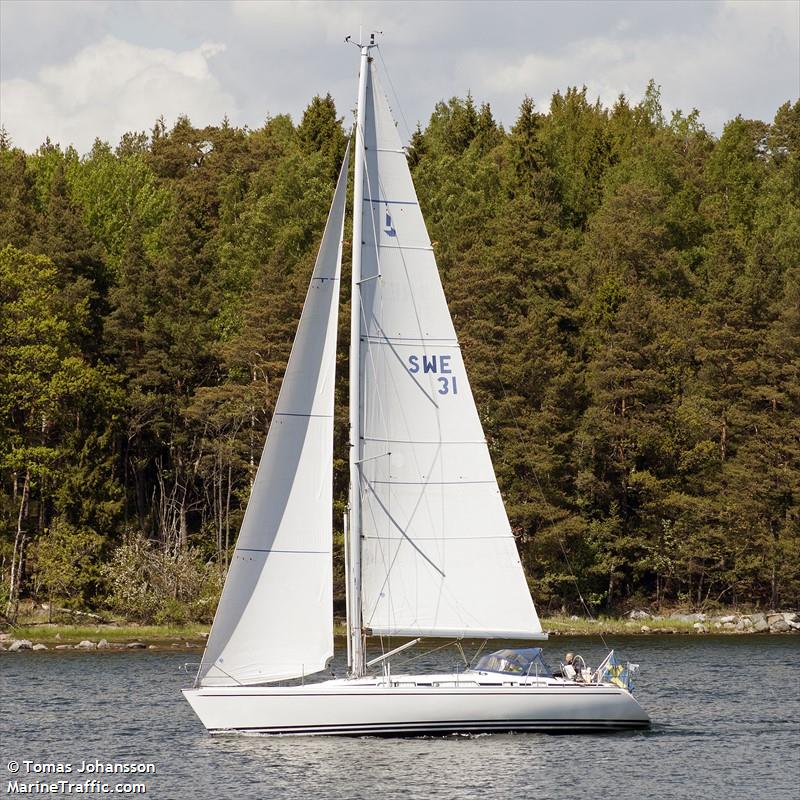 esther (Sailing vessel) - IMO , MMSI 265581310 under the flag of Sweden