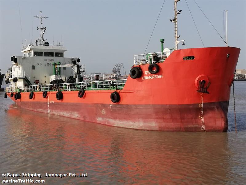 dwarkesh (Oil Products Tanker) - IMO 9596208, MMSI 419000293, Call Sign AVLH under the flag of India