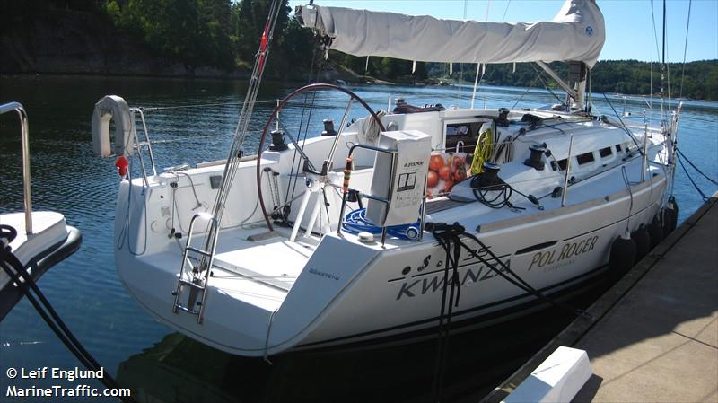 kwanza (Sailing vessel) - IMO , MMSI 265771640, Call Sign SF3264 under the flag of Sweden