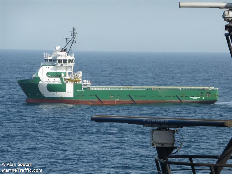bourbon sapphire (Offshore Tug/Supply Ship) - IMO 9386691, MMSI 311001020, Call Sign C6EW5 under the flag of Bahamas