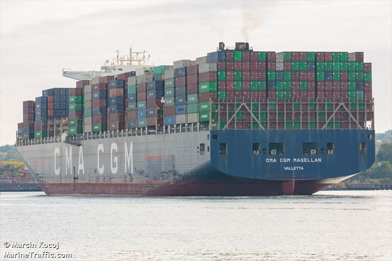cma cgm magellan (Container Ship) - IMO 9454424, MMSI 215158000, Call Sign 9HA4986 under the flag of Malta