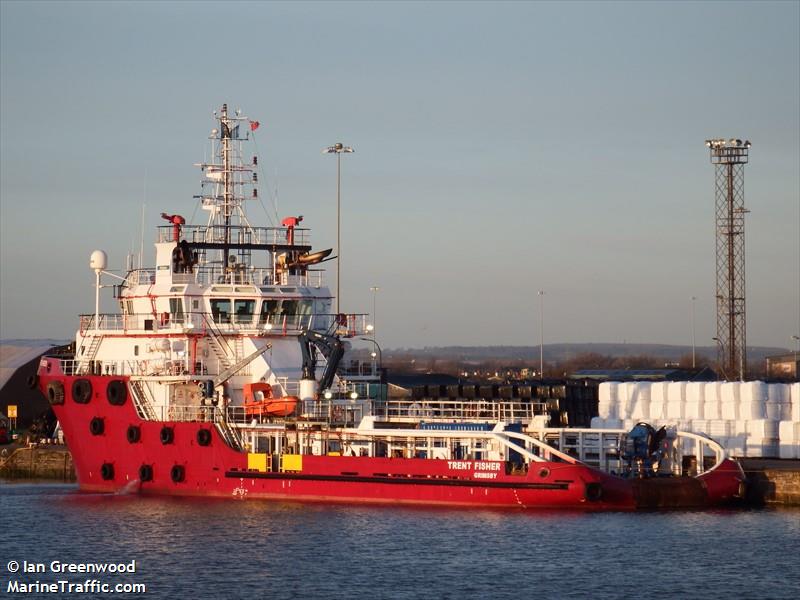 trent fisher (Offshore Tug/Supply Ship) - IMO 9489467, MMSI 232016793, Call Sign MDMD4 under the flag of United Kingdom (UK)