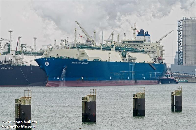 maran gas achilles (LNG Tanker) - IMO 9682588, MMSI 241365000, Call Sign SVCD3 under the flag of Greece