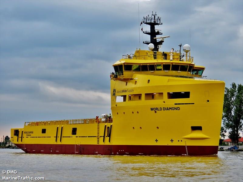 world diamond (Offshore Tug/Supply Ship) - IMO 9648025, MMSI 258863000, Call Sign LASB7 under the flag of Norway