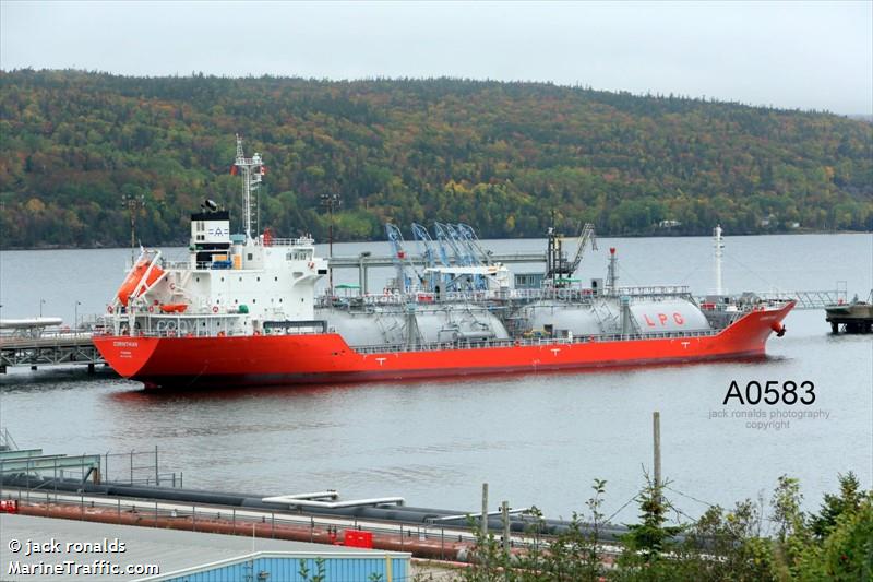corinthian (LPG Tanker) - IMO 9746786, MMSI 374075000, Call Sign 3EPG7 under the flag of Panama