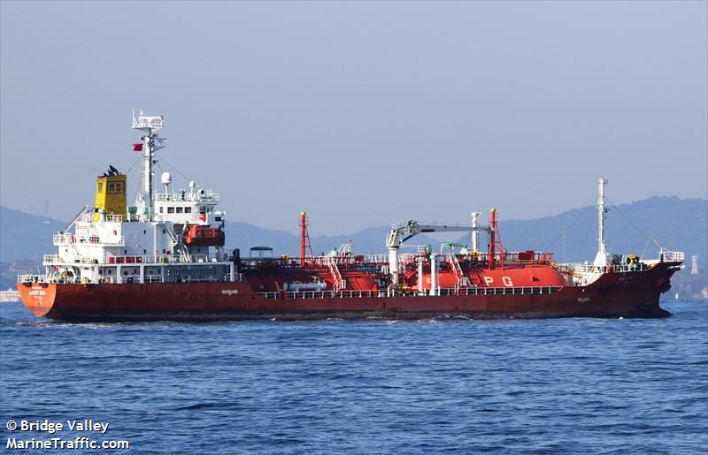 green gas (LPG Tanker) - IMO 9496197, MMSI 441100000, Call Sign D7AW under the flag of Korea