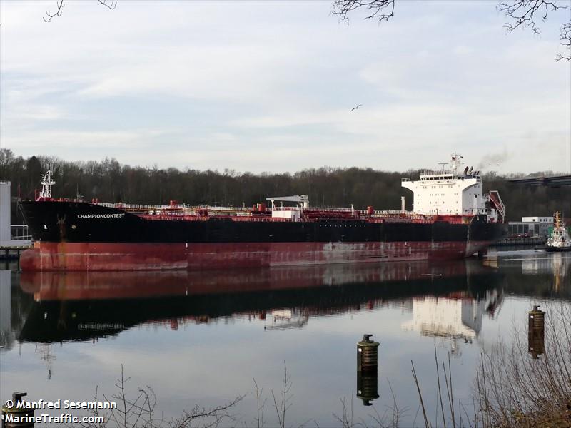 champion contest (Chemical/Oil Products Tanker) - IMO 9272199, MMSI 538008819, Call Sign V7A2798 under the flag of Marshall Islands