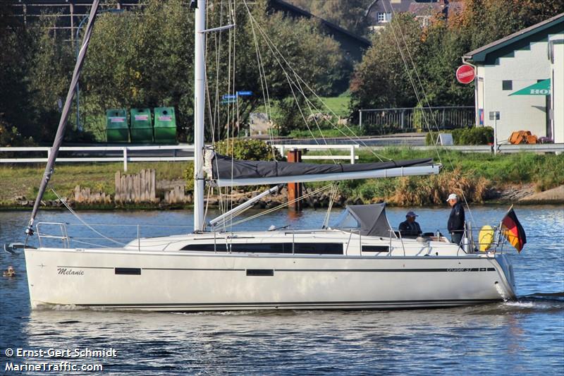 melanie (Sailing vessel) - IMO , MMSI 211677140, Call Sign DB8445 under the flag of Germany
