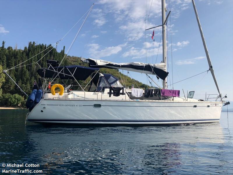 kallisto rose (Sailing vessel) - IMO , MMSI 232016946, Call Sign MDNN9 under the flag of United Kingdom (UK)