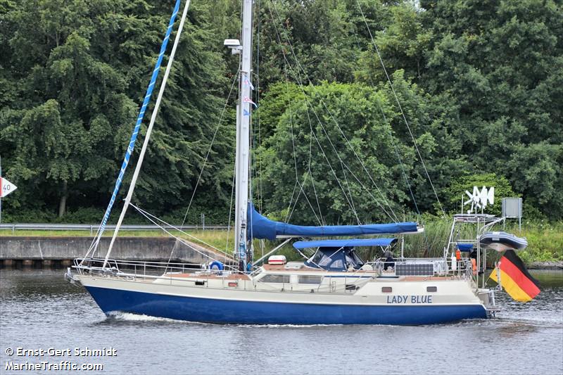 sy lady blue (Sailing vessel) - IMO , MMSI 211357410, Call Sign DJIE2 under the flag of Germany