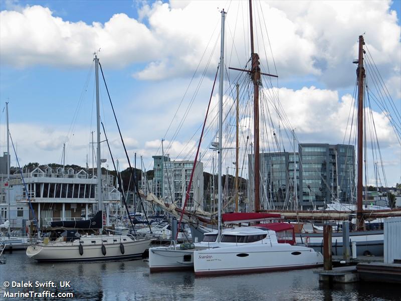 scarlett (Sailing vessel) - IMO , MMSI 235063538, Call Sign 2AWP2 under the flag of United Kingdom (UK)