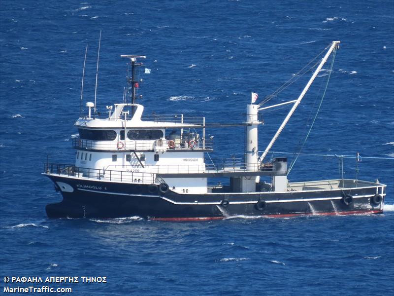 kilimoglu 1 (Fishing vessel) - IMO , MMSI 271073224, Call Sign TCA4664 under the flag of Turkey