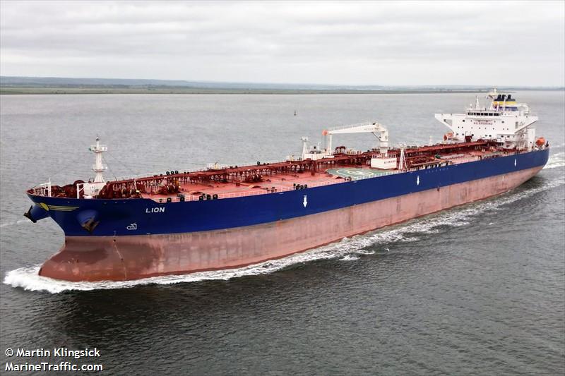 lion (Crude Oil Tanker) - IMO 9838577, MMSI 636020995, Call Sign 5LBS6 under the flag of Liberia