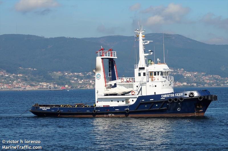 christos xxxiv (Tug) - IMO 7907415, MMSI 376717000, Call Sign J8B6139 under the flag of St Vincent & Grenadines