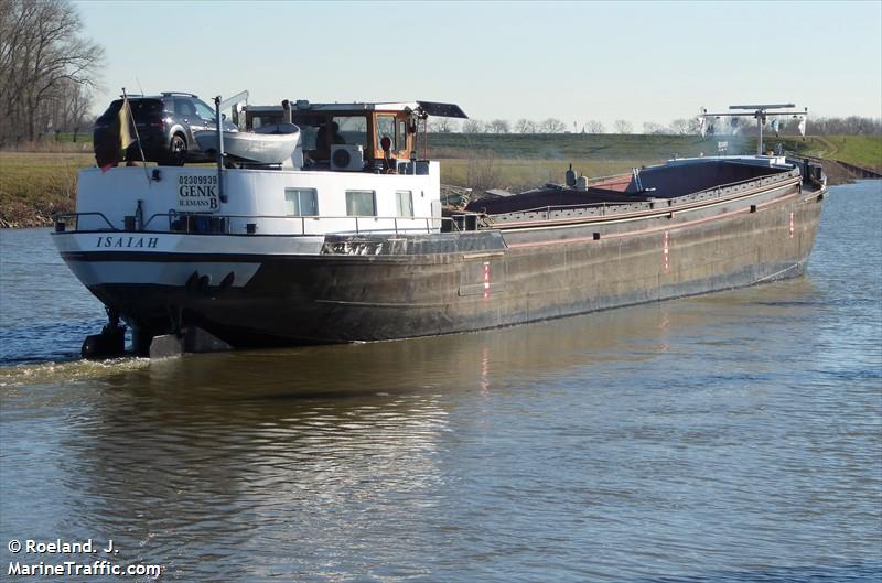 isaiah (Cargo ship) - IMO , MMSI 205538590, Call Sign OT5385 under the flag of Belgium