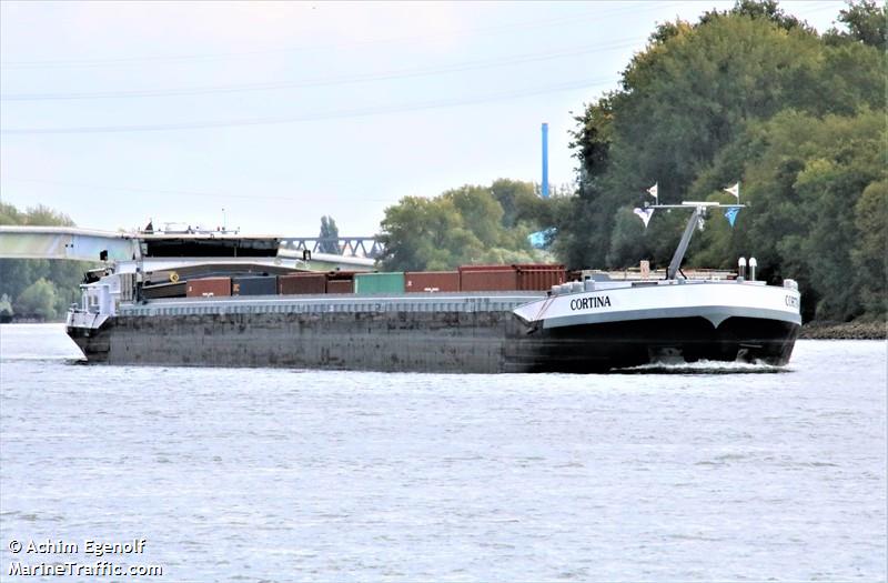 cortina (Cargo ship) - IMO , MMSI 205540790, Call Sign OT5407 under the flag of Belgium