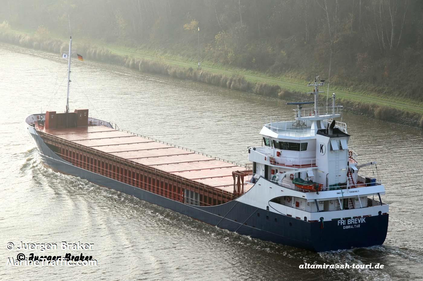 fri brevik (General Cargo Ship) - IMO 9190183, MMSI 209488000, Call Sign 5BFH4 under the flag of Cyprus