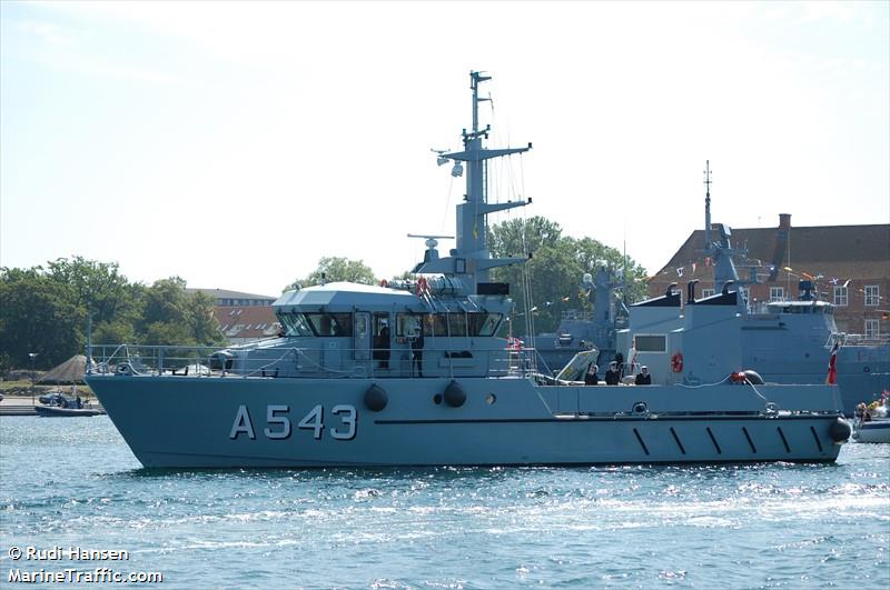 hdms ertholm (Military ops) - IMO , MMSI 219000125, Call Sign OUGP under the flag of Denmark