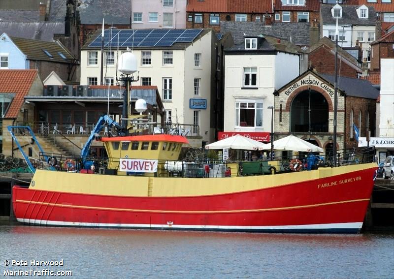 gv fairline surveyor (Research Vessel) - IMO 8965464, MMSI 232007960, Call Sign MZPW8 under the flag of United Kingdom (UK)