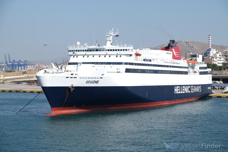 ariadne (Passenger/Ro-Ro Cargo Ship) - IMO 9135262, MMSI 240580000, Call Sign SVST under the flag of Greece