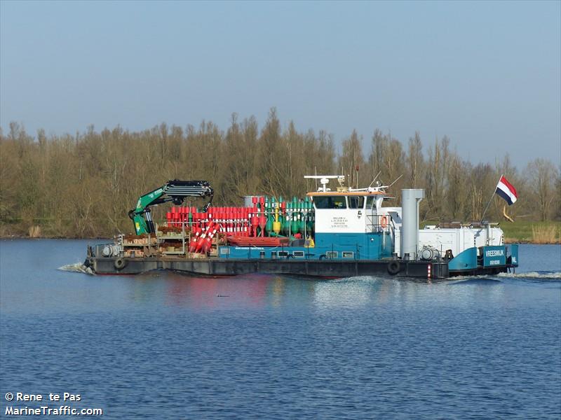 willem sr. (Dredging or UW ops) - IMO , MMSI 244150919, Call Sign PD5910 under the flag of Netherlands