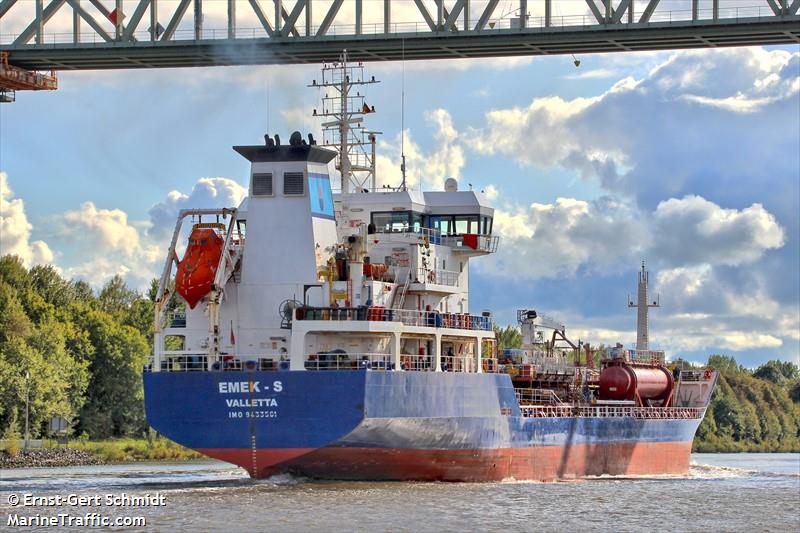 emek s (Chemical/Oil Products Tanker) - IMO 9433561, MMSI 249475000, Call Sign 9HTA9 under the flag of Malta