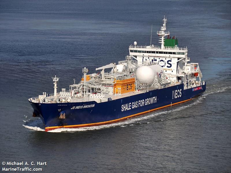 js ineos innovation (Liquefied Gas) - IMO 9744958, MMSI 249658000, Call Sign 9HA4328 under the flag of Malta