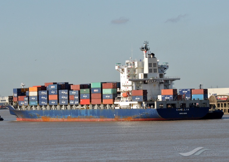 as camellia (Container Ship) - IMO 9314947, MMSI 255806121, Call Sign CQAA7 under the flag of Madeira