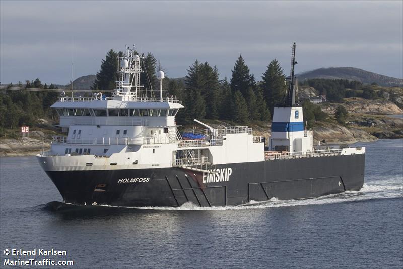 holmfoss (Refrigerated Cargo Ship) - IMO 9359662, MMSI 257302000, Call Sign LADN8 under the flag of Norway