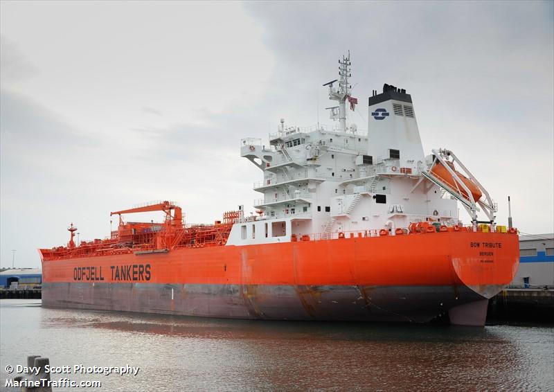 bow tribute (Chemical/Oil Products Tanker) - IMO 9669885, MMSI 258802000, Call Sign LARU7 under the flag of Norway