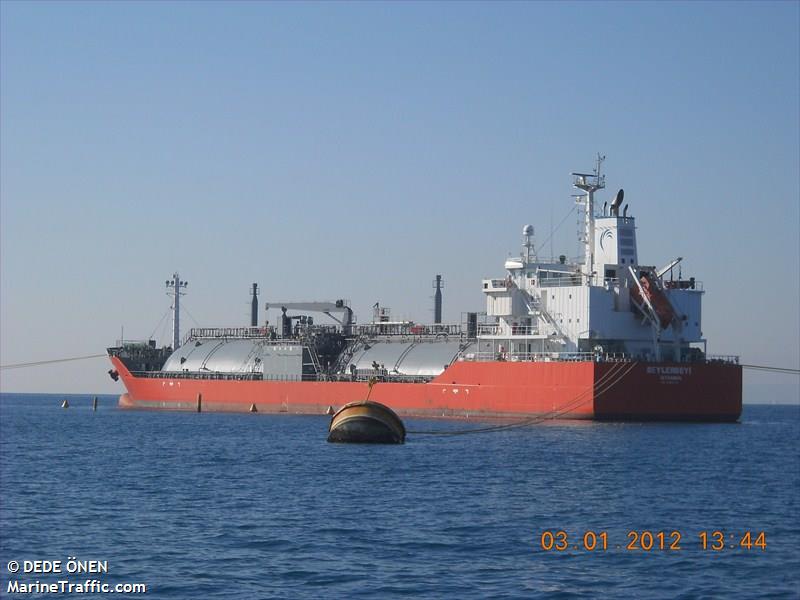 beylerbeyi (LPG Tanker) - IMO 9480370, MMSI 271042996, Call Sign TCSK7 under the flag of Turkey