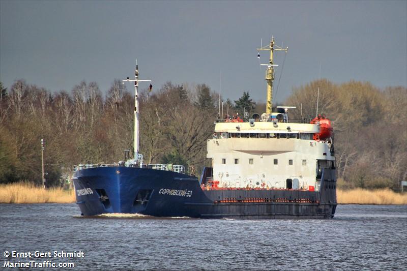 sormovskiy-53 (General Cargo Ship) - IMO 8628133, MMSI 273326000, Call Sign UAKX under the flag of Russia