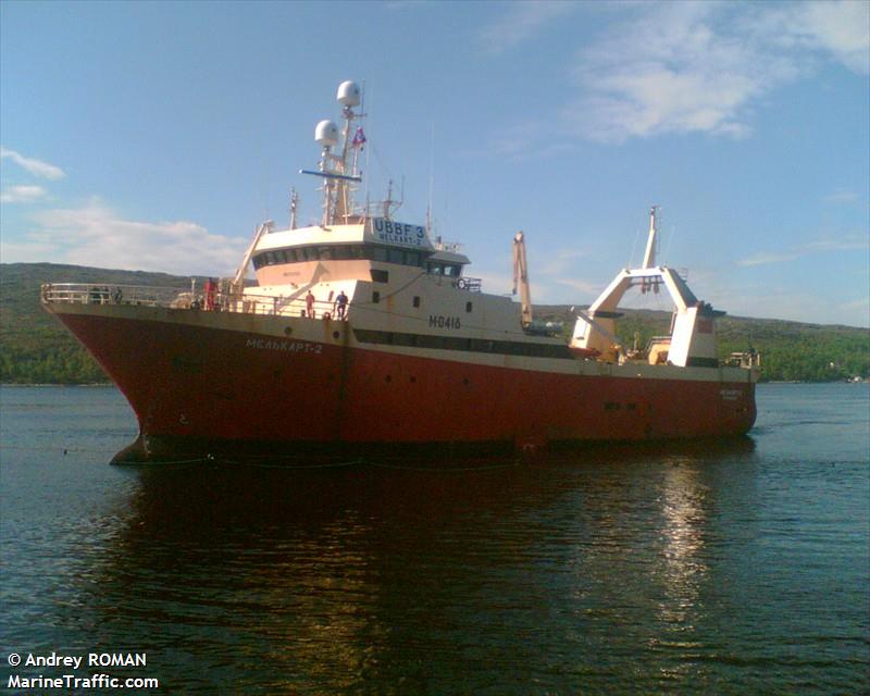 melkart 2 (Fish Factory Ship) - IMO 8701959, MMSI 273341920, Call Sign UBBF3 under the flag of Russia