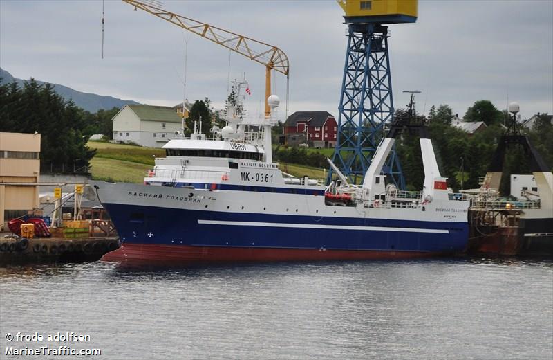 vasiliy golovnin (Fish Factory Ship) - IMO 8913277, MMSI 273845800, Call Sign UBRW under the flag of Russia