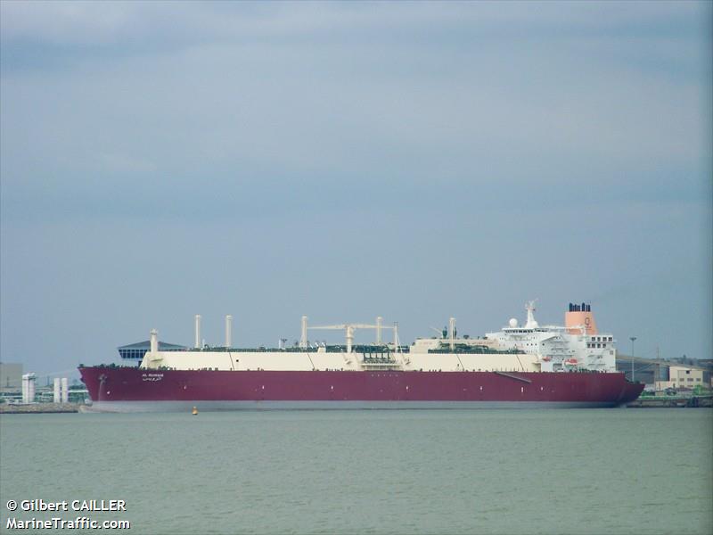 al ruwais (LNG Tanker) - IMO 9337951, MMSI 309904000, Call Sign C6WF4 under the flag of Bahamas