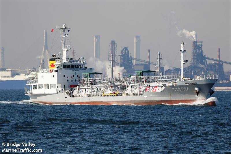 asahiace (LPG Tanker) - IMO 9852250, MMSI 431012778, Call Sign JD4536 under the flag of Japan