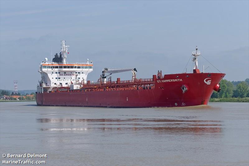 sti hammersmith (Chemical/Oil Products Tanker) - IMO 9706463, MMSI 538005410, Call Sign V7DP3 under the flag of Marshall Islands