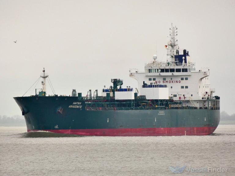 navig8 aragonite (Chemical/Oil Products Tanker) - IMO 9727558, MMSI 538005783, Call Sign V7GX9 under the flag of Marshall Islands