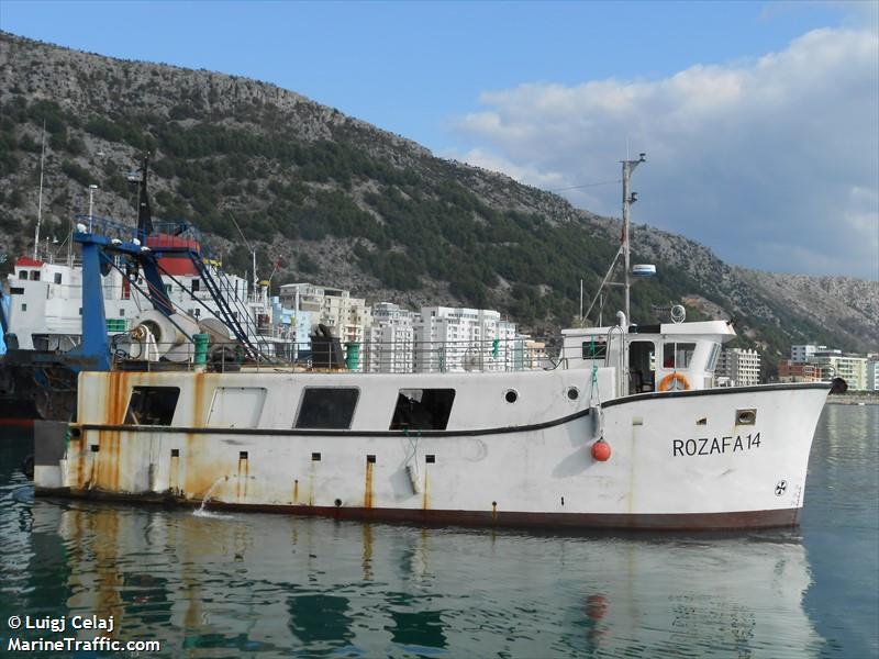 rozafa 14 (Fishing vessel) - IMO , MMSI 201110027, Call Sign P417 under the flag of Albania