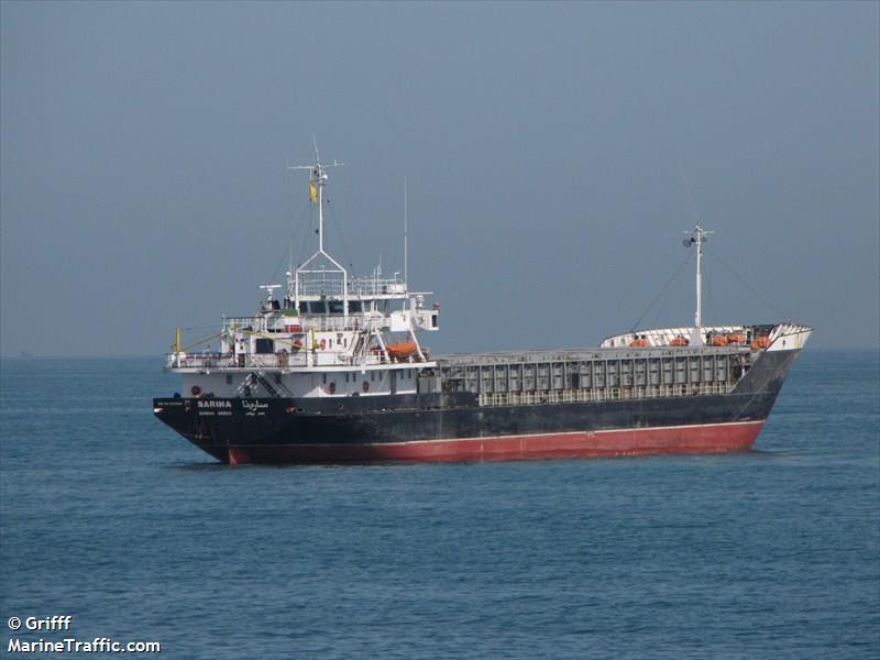 sarina (General Cargo Ship) - IMO 8203608, MMSI 422089000, Call Sign EPQV under the flag of Iran