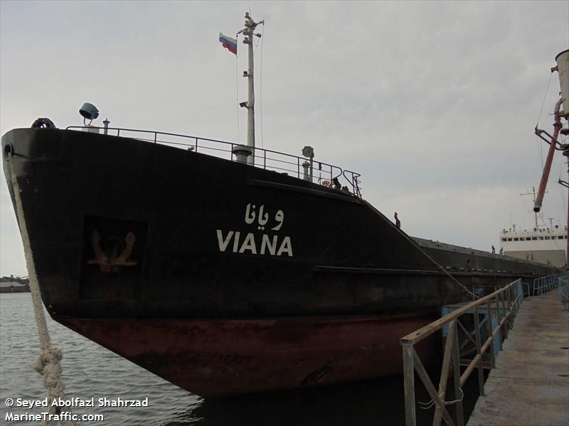 viana (General Cargo Ship) - IMO 9010723, MMSI 422110000, Call Sign EPBI under the flag of Iran