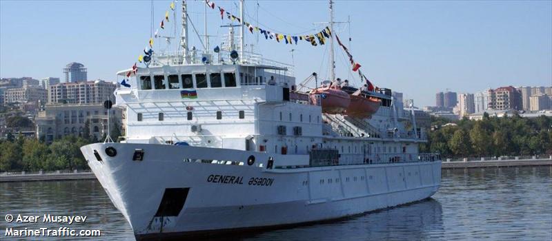 general asadov (Passenger Ship) - IMO 8128183, MMSI 423097100, Call Sign 4JGJ under the flag of Azerbaijan