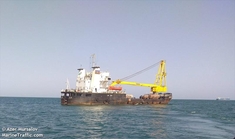 ramiz.hajiyev (Crane Ship) - IMO 8511469, MMSI 423119100, Call Sign 4JCB under the flag of Azerbaijan