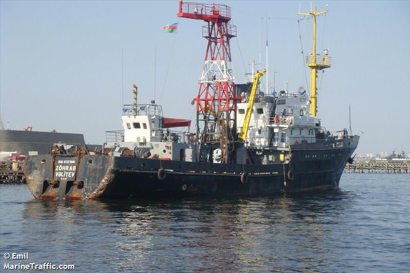 zohrab veliyev (Research Vessel) - IMO 8727616, MMSI 423122100, Call Sign 4JGM under the flag of Azerbaijan