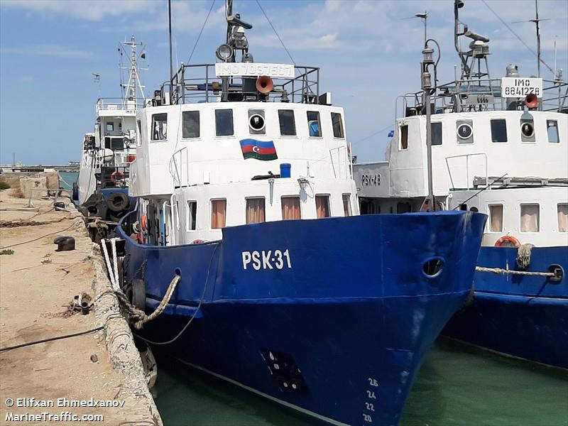psk 31 (Passenger Ship) - IMO 7037507, MMSI 423252100, Call Sign PSK31 under the flag of Azerbaijan