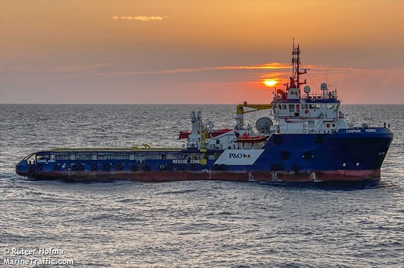 caspian power (Offshore Tug/Supply Ship) - IMO 9534236, MMSI 423339100, Call Sign 4JOB under the flag of Azerbaijan